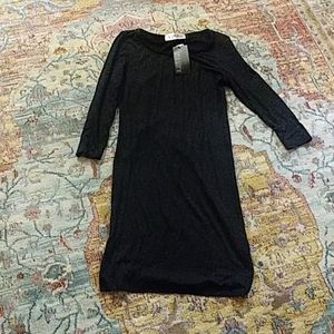 Tomsware 3/4 sleeve black dress m nwt